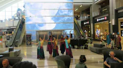 The Blue13 Dance Company performs in Tom Bradley International Terminal as part of the LAX Presents Series.