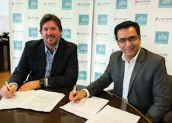 IBS Software to Unify the Fleet and Crew Operations Software of LATAM Airlines Group. Hernán Pasman, COO - LATAM Airlines Group and Jitendra Sindhwani, President - Global Sales and Marketing, IBS Software. IBS Software to Unify the Fleet and Crew Operations Software of LATAM Airlines Group. Hernán Pasman, COO - LATAM Airlines Group and Jitendra Sindhwani, President - Global Sales and Marketing, IBS Software.