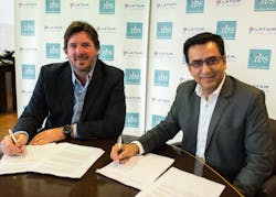 IBS Software to Unify the Fleet and Crew Operations Software of LATAM Airlines Group. Hern&aacute;n Pasman, COO - LATAM Airlines Group and Jitendra Sindhwani, President - Global Sales and Marketing, IBS Software.
