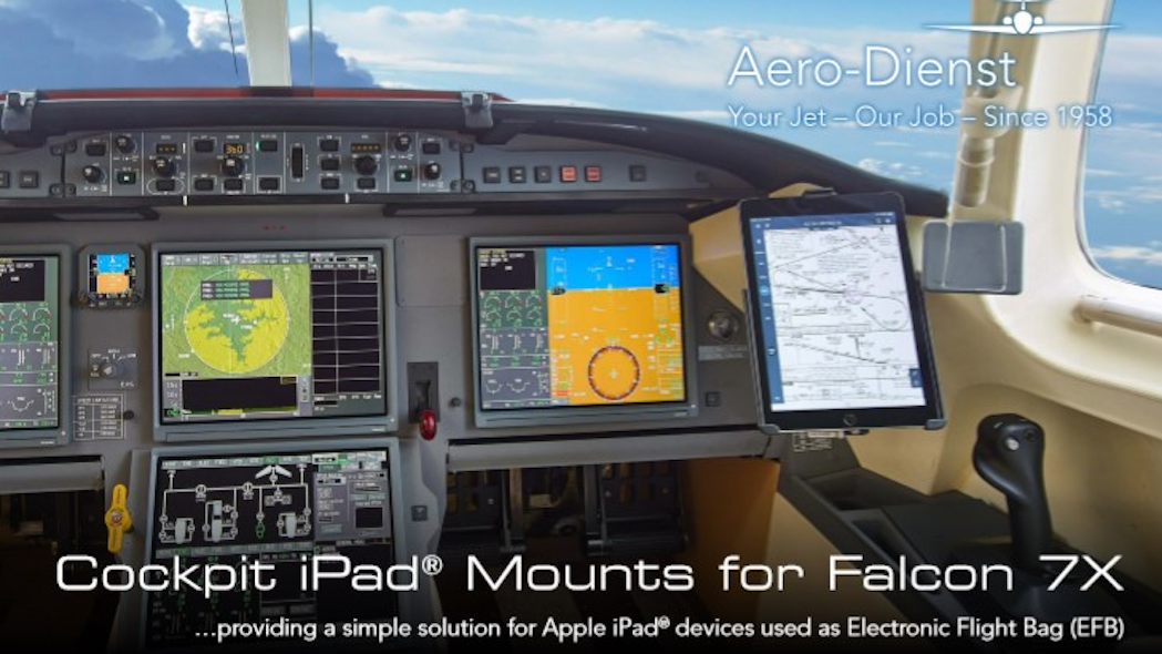 Cockpit iPad Mounts for Falcon 7X Aviation Pros
