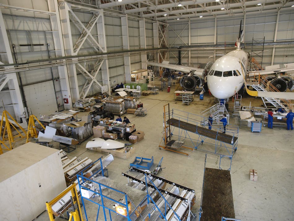 The hangar built in late 2012 doubled Aerostar&apos;s MRO capacity.