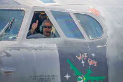 Col. Robert Burgess, 307th Operations Group commander, gives a thumbs up after flying a B-52 Stratofortress, nicknamed 'Wise Guy,' to Barksdale Air Force Base, La., May 14, 2019. The bomber had been at the 309th Aerospace Maintenance and Regeneration Group at Davis-Monthan AFB, Ariz. since 2008. It took a team of Reserve Citizen Airmen and their active-duty counterparts four months to prepare 'Wise Guy' for flight after its decade-long hiatus at AMARG.