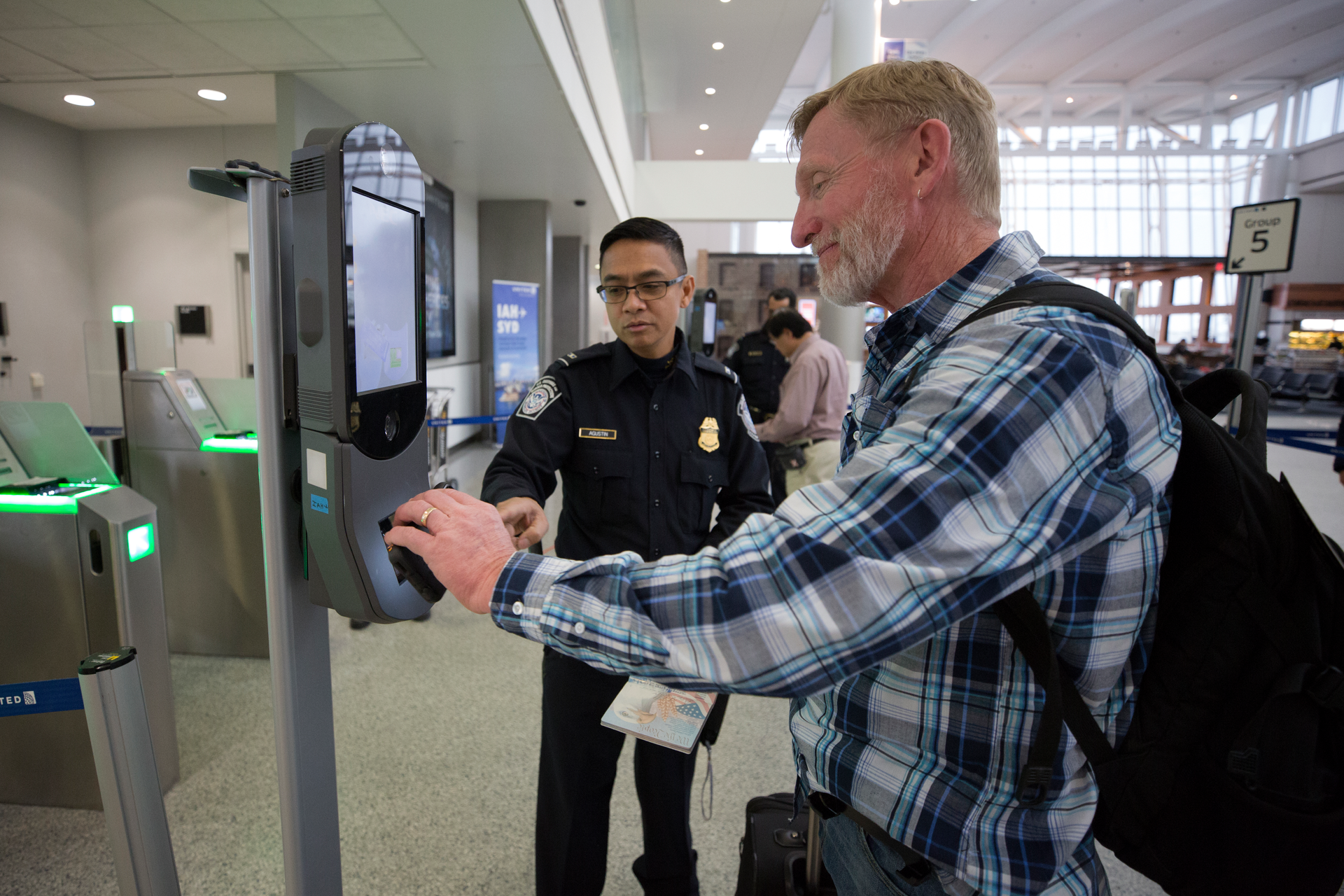 Passengers can benefit from biometrics by speeding up the screening process in airports.