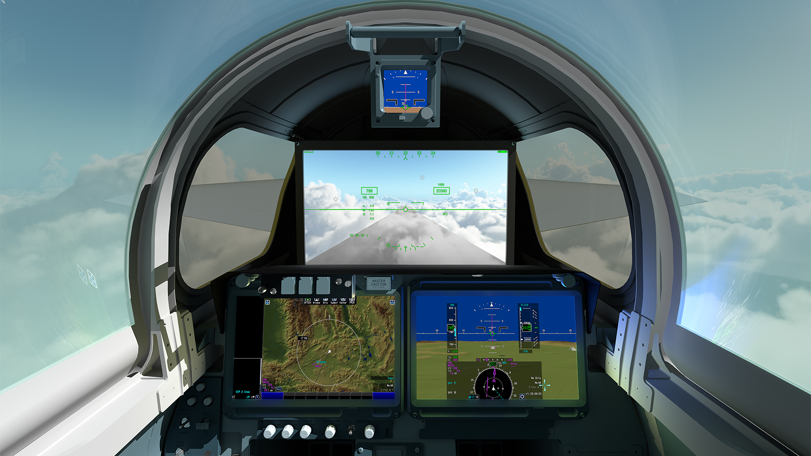 X59 Cockpit Rendering Credit Nasa Lockheed Martin Collins Aerospace
