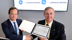 Ge Aviationand Lufthansa Techniksign777 Xmro Cooperation Agreement Dr georg Fantaand Brad Mottier