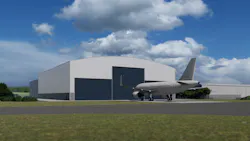 Artist’s impression of new hangar.