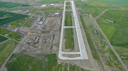 The new airport terminal, built on 1,600 acres 10 miles northwest of Williston, is around 100,000 square feet &mdash; almost 10 times the size of its predecessor.