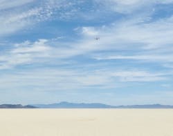 The Impossible Aerospace US-1 demonstrated its battery superiority in an all-electric crossing of the Black Rock Desert on August 6, 2019. The Impossible Aerospace US-1 demonstrated its battery superiority in an all-electric crossing of the Black Rock Desert on August 6, 2019.
