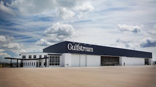 Gulfstream&apos;s expanded facility in Appleton, Wisconsin. The $40 million, 190,000 square-foot building can accommodate 12 Gulfstream G650ER aircraft and employs more than 100 peopl&apos;s expanded facility in Appleton, Wisconsin. The $40 million, 190,000 square-foot building can accommodate 12 Gulfstream G650ER aircraft and employs more than 100 peopl