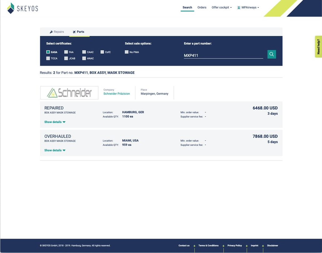 Skeyos New Parts Module 5d668e6662e7f