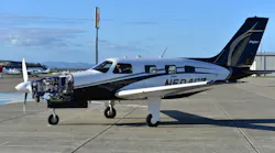ZeroAvia prototype is shown here powering a 6-seat Piper M-Class aircraft, already in flight tests from February 2019.