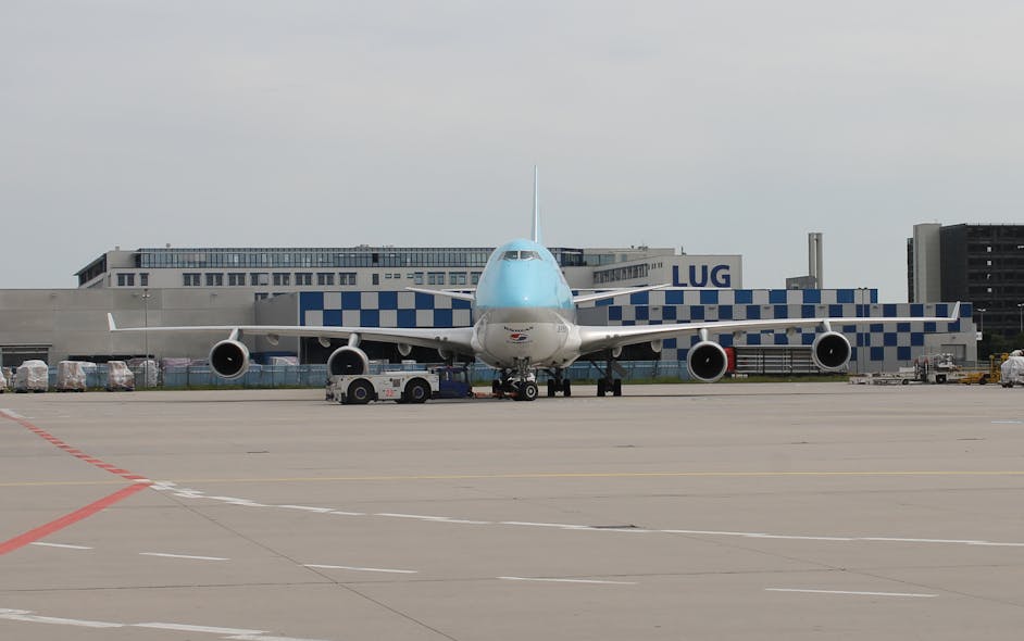 Korean Air aircraft at Frankfurt/Main airport