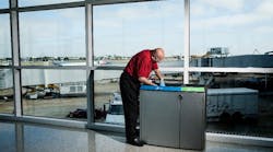 Contracting cleaning services can save money as it gives airports access to a bigger pool when buying supplies. Contracting cleaning services can save money as it gives airports access to a bigger pool when buying supplies.