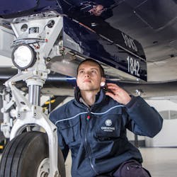 A Young Engineer At Work At Bbga Member Company Oriens Aviation Pilatus Service Centre At London Biggin Hill Airport