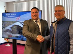 Airport Director Nino Sapone On Left Chairperson Of The Board Win Cooper On The Right 5daf6bb302d60 Airport Director Nino Sapone On Left Chairperson Of The Board Win Cooper On The Right 5daf6bb302d60