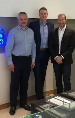 (From left) Alan Glen, VP Cargo Development, Menzies Aviation, Mark Reid, Chief Information Officer, John Menzies PLC, Yuval Baruch, CEO, HLT. (From left) Alan Glen, VP Cargo Development, Menzies Aviation, Mark Reid, Chief Information Officer, John Menzies PLC, Yuval Baruch, CEO, HLT.