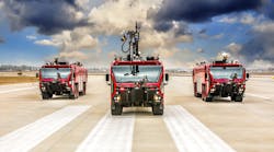 Oshkosh Airport Products will showcase the new Oshkosh Striker 8x8 ARFF vehicle and Striker Simulator at China Fire 2019 to be held at the China International Exhibition Centre in Beijing on October 16-19.