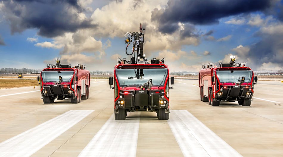 Oshkosh Airport Products will showcase the new Oshkosh Striker 8x8 ARFF vehicle and Striker Simulator at China Fire 2019 to be held at the China International Exhibition Centre in Beijing on October 16-19.