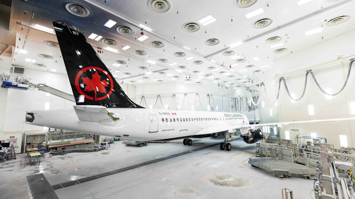The First A220 For Air Canada Rolls Out Of The Painting Hangar Aviation Pros