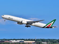Alitalia Boeing 777 3 Q8(er) Ei Wla Departing Jfk Airport