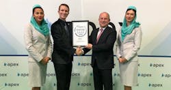Gulf Air Receives Four Star Major Airline Rating at FTE-APEX Asia Expo 2019. Gulf Air Receives Four Star Major Airline Rating at FTE-APEX Asia Expo 2019.