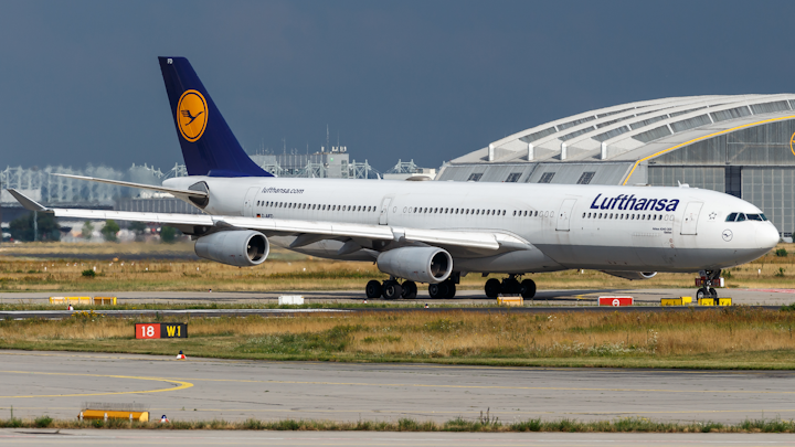 Lufthansa Airbus A340 300 (d Aifd) At Frankfurt Airport