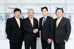 From left to right: Mr. Chirasak Chandratat (Managing Director of AVS GSA TH), Mr. Monchai Jirakiertivadhana (AVS GSA CEO Indochina region), Mr. Wutthiphum Jurangkool (Nok Air Chief Executive Officer), Mr. Pravej Ongartsittigul (Nok Air Chairman of the Executive Committee). From left to right: Mr. Chirasak Chandratat (Managing Director of AVS GSA TH), Mr. Monchai Jirakiertivadhana (AVS GSA CEO Indochina region), Mr. Wutthiphum Jurangkool (Nok Air Chief Executive Officer), Mr. Pravej Ongartsittigul (Nok Air Chairman of the Executive Committee).