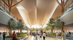 Pittsburgh International Airport will add landscaping inside the terminal area to improve the ambiance of the facility.