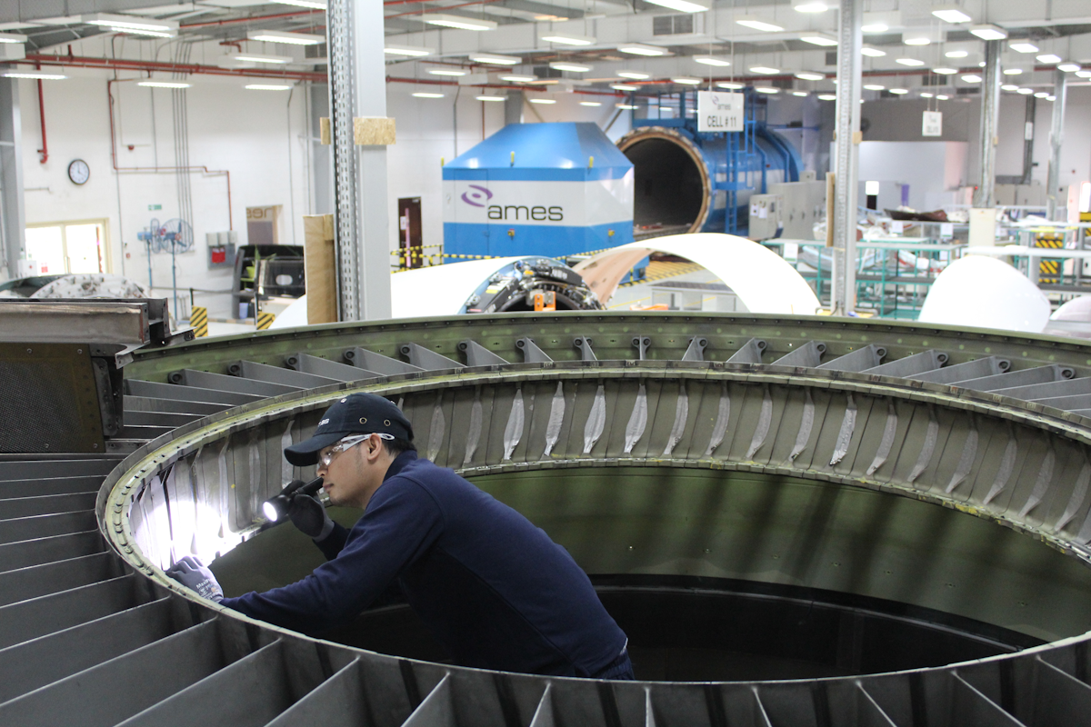 Aerostructures MiddleEast Services Delivers Its First GE90 Fan Stator