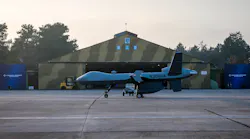 GA-ASI's MQ-9 Guardian RPA at the Larissa Air Base in Greece ready to demonstrate maritime surveillance and Detect and Avoid (DAA) capabilities.
