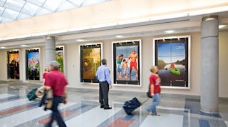 Displays in Airport Incorporate the Spirit of the City