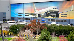 The Boeing 737 factory in Renton Washington is the final assembly facility for all Boeing 737s. The factory is located at the south end of Lake Washington and west of Logan Avenue North.