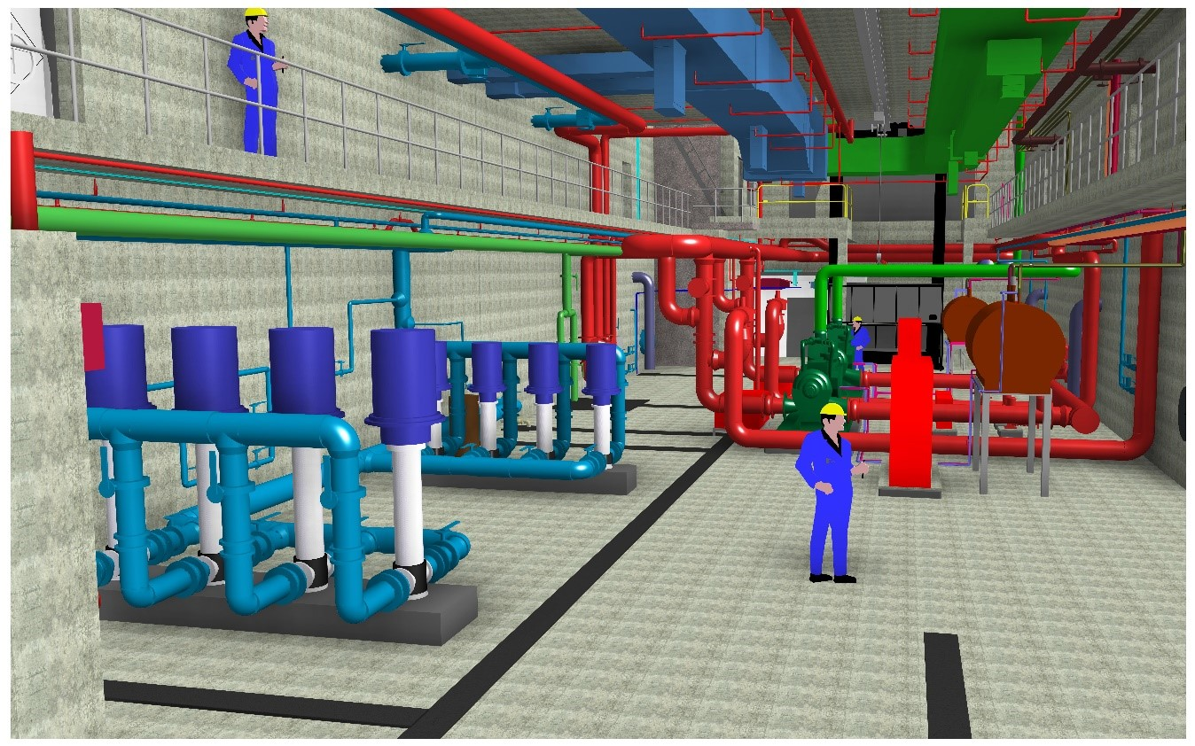 View of pump room equipment and accessories