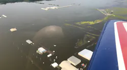 Smartt Field Airport in Des Sioux. Mo., flooded twice in 2019, with one instance in June bringing 74 inches of water on the north end of the airport.