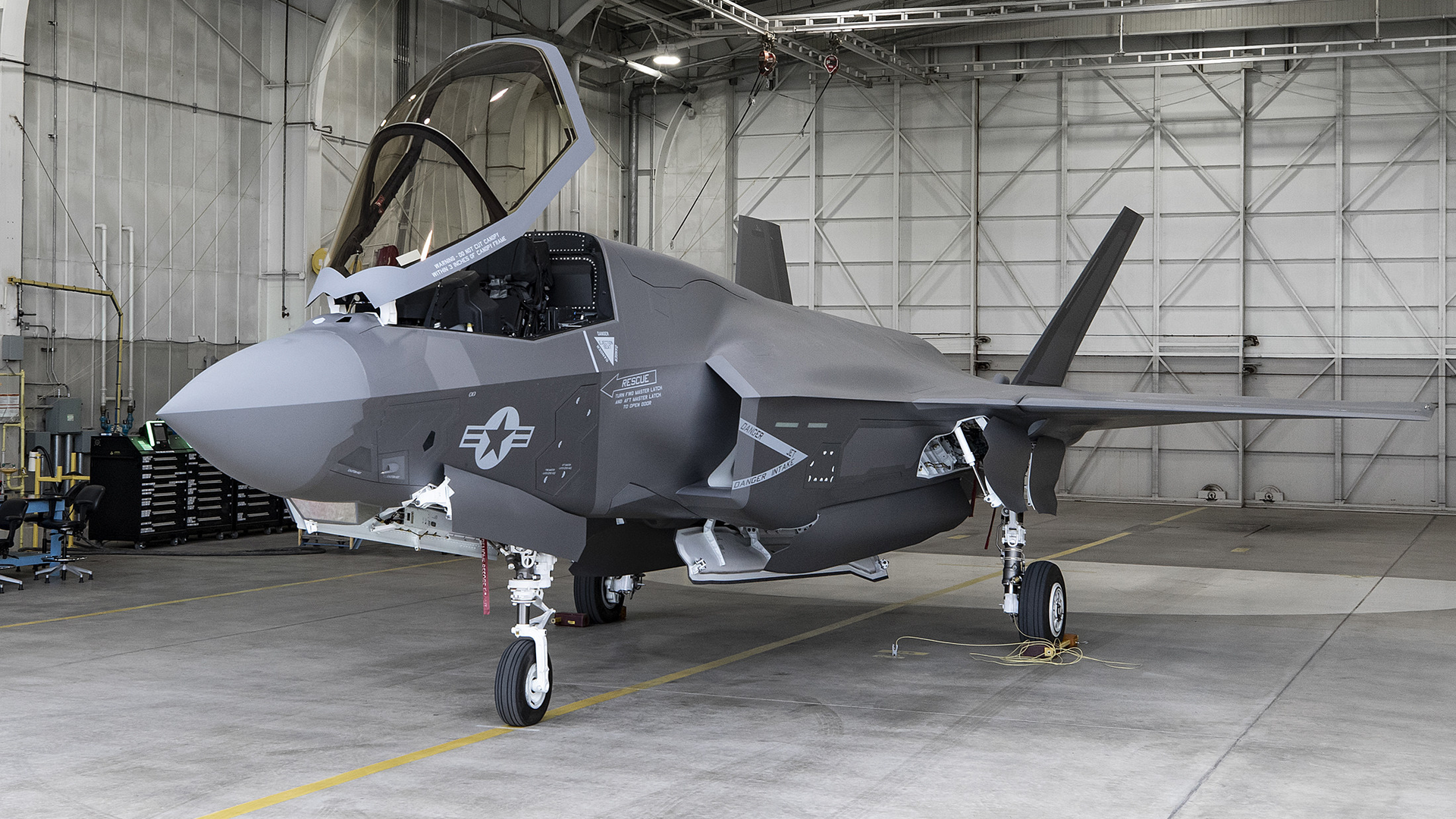 An F-35B for the United States Marine Corps at Lockheed Martin's production facility in Fort Worth, Texas &ndash; the 134th F-35 delivered in 2019.