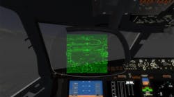 An example view from the Head-Up Display (HUD) Virtual-Reality (VR) training device. The HUD VR trainer enables pilots to become familiar with a Collins Aerospace HUD on approaches and landing in difficult conditions before entering a full flight simulator or flying the aircraft. An example view from the Head-Up Display (HUD) Virtual-Reality (VR) training device. The HUD VR trainer enables pilots to become familiar with a Collins Aerospace HUD on approaches and landing in difficult conditions before entering a full flight simulator or flying the aircraft.