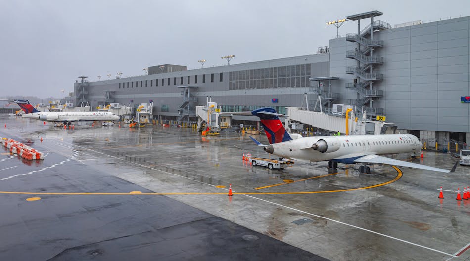 Gates are standardized at the new Delta terminal at LaGuardia so any aircraft smaller than a A321 an utilize any gate.