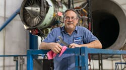 Employee rigs engine for final testing at StandardAero’s Houston, Texas MRO facility Employee rigs engine for final testing at StandardAero’s Houston, Texas MRO facility