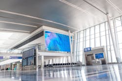 Charlotte Douglas International Airport, along with the Charlotte Arts and Science Council, created an intricate digital art feature for its Concourse A.