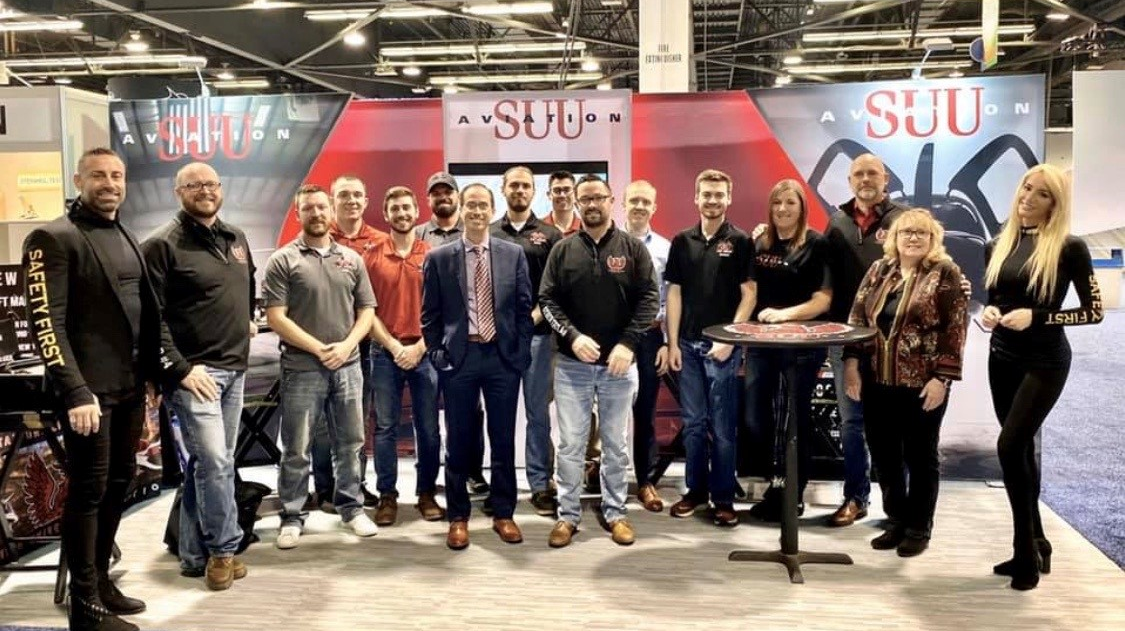 S.A.F.E. Structure Designs President and CEO on Left and Jared Britt of SUU Center.