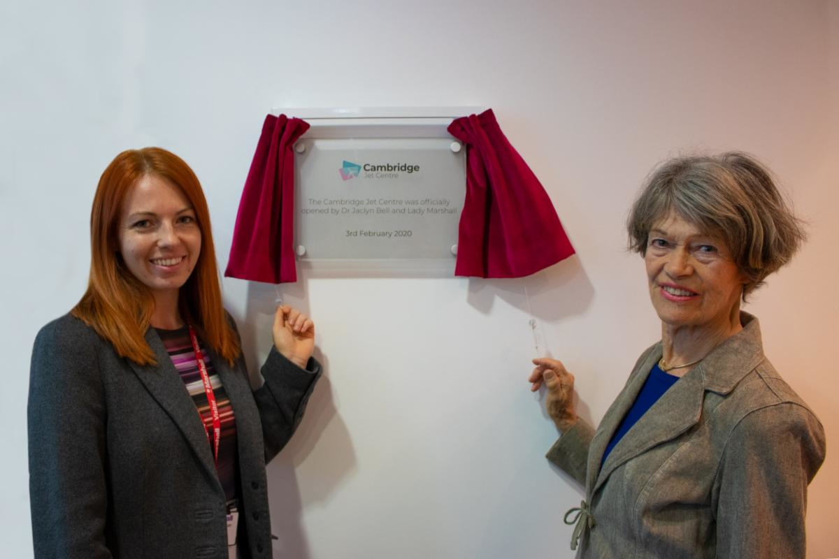 Dr Jaclyn Bell and Lady Marshall unveil the FBO