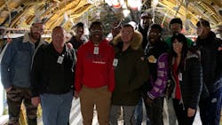 The current class of trainees from Olive Harvey visit AAR Airframe Rockford, photo courtesy AAR The current class of trainees from Olive Harvey visit AAR Airframe Rockford, photo courtesy AAR