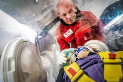 FAI transports COVID-19 patients using EpiShuttle portable medical isolation unit. FAI transports COVID-19 patients using EpiShuttle portable medical isolation unit.