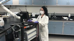 Sarah Medieros in Lab. Sarah Medieros in Lab.