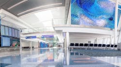 The new and improved Concourse A at Charlotte Douglas International Airport (CLT), the first completed project under the Destination CLT initiative.