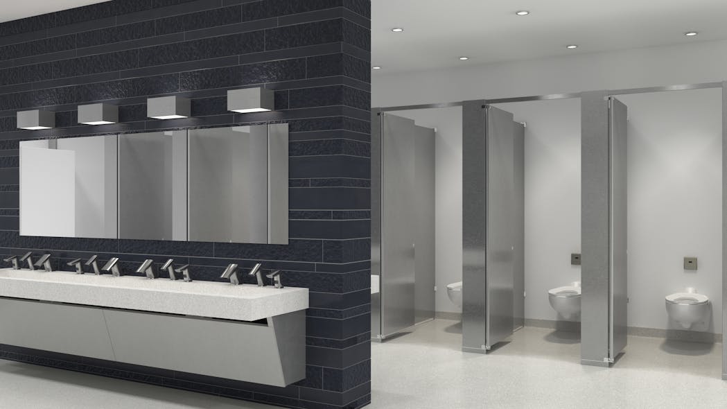 Touchless technology is one of the major features transforming airport restrooms.