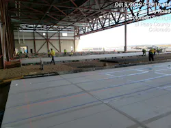 The 142,000-SF Attack Hangar is designed to hold six AH-64 Apache attack helicopters, along with modern maintenance shops that didn’t exist in the previous hangar. The 142,000-SF Attack Hangar is designed to hold six AH-64 Apache attack helicopters, along with modern maintenance shops that didn’t exist in the previous hangar.