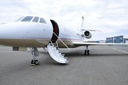 Falcon 2000LXS demonstrates full range of services provided by Flying Colours Corp. Falcon 2000LXS demonstrates full range of services provided by Flying Colours Corp.