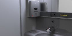 Hand Sanitizer Dispenser and Waste Basket Lid Hand Sanitizer Dispenser and Waste Basket Lid