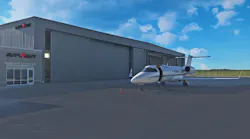 Avflight’s new facility includes a 5,000 square foot FBO building, plus a 30,000 square foot hangar.